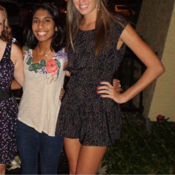 Forever 21 Navy and Tan Cheetah Print Romper - Picture 5 of 5